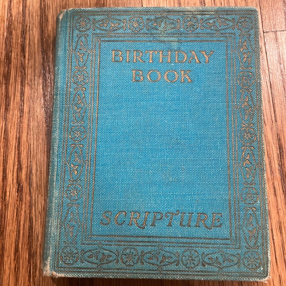 Vintage birthday book